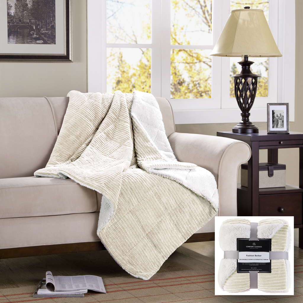 

Madison Park - Jackson Down Alternative Throw - Ivory - 50x60