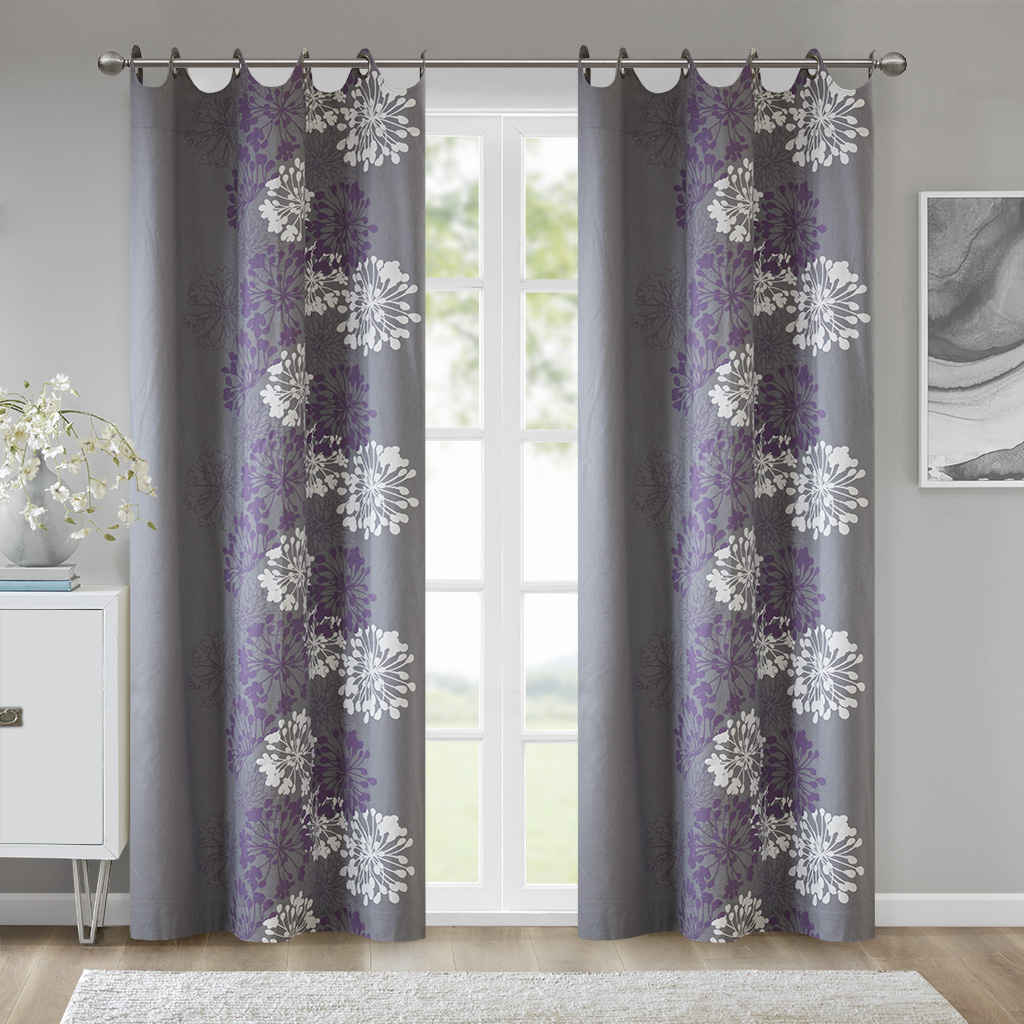 

Madison Park - Anaya Window Curtain - Purple/Grey - 84" Panel
