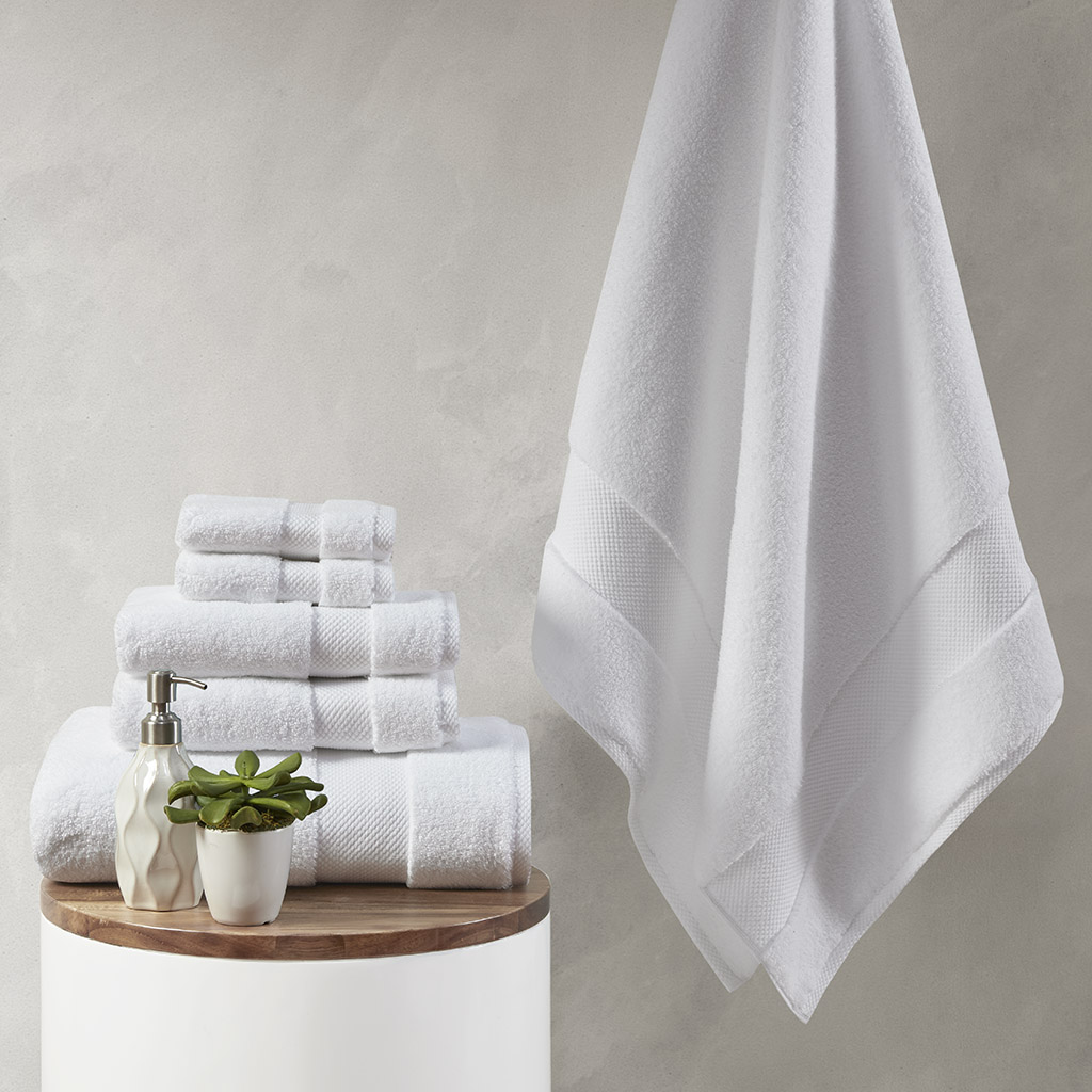 

Madison Park Signature - Splendor 1000gsm 100% Cotton 6 Piece Towel Set - White - 30x58
