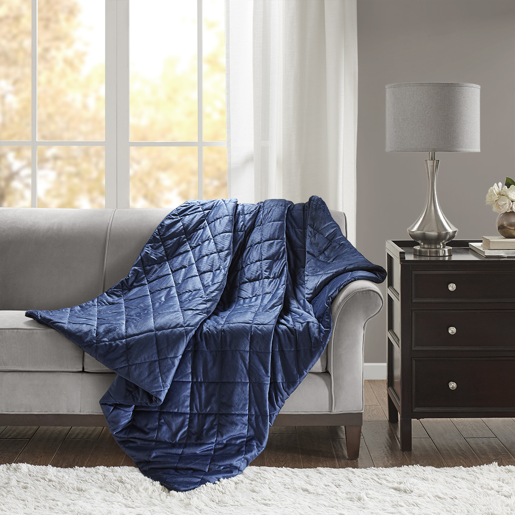 

Beautyrest - Luxury Quilted Mink Weighted Blanket - Indigo - 60x70"-18lbs