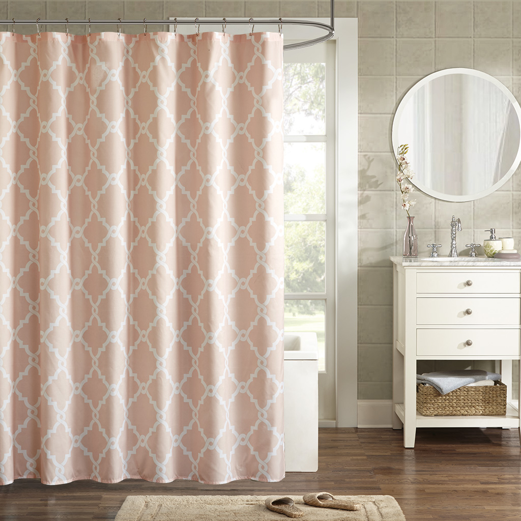 

Madison Park Essentials - Merritt Shower Curtain - Blush - 72x72