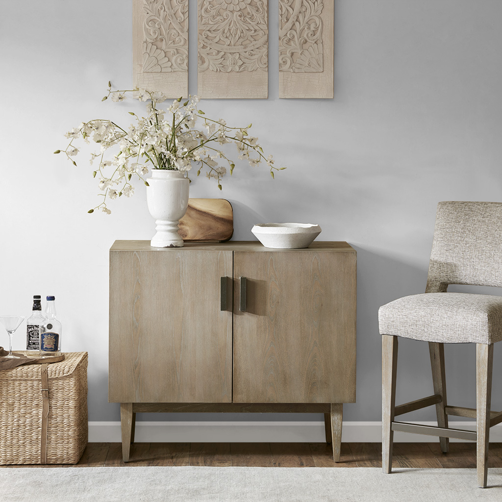 

Madison Park - Sloane Bar Cabinet - Grey - See below