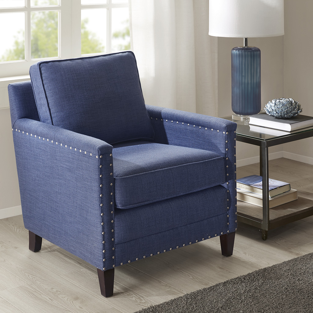 

Madison Park - Cheshire Accent Chair - Blue - See below