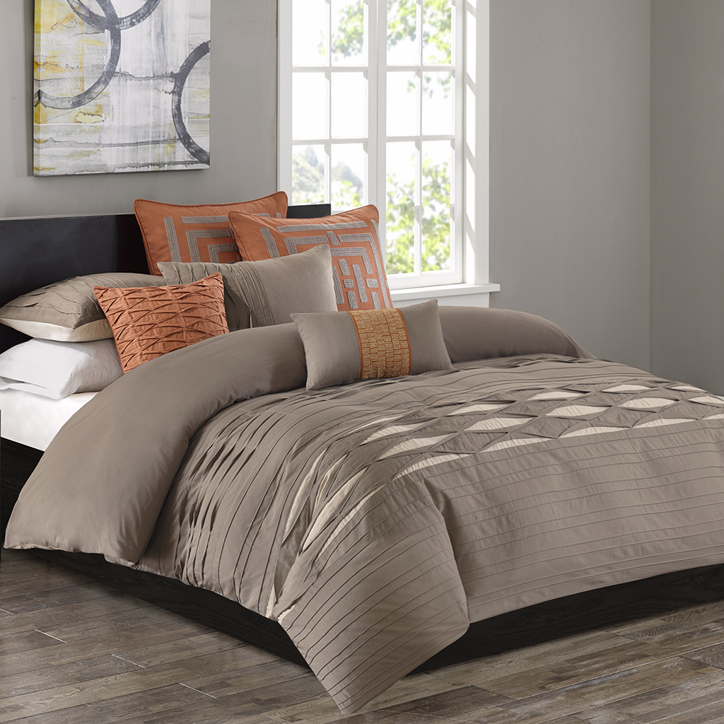 

N Natori - Nara Cotton Sateen Duvet Cover Set - Neutral - Queen