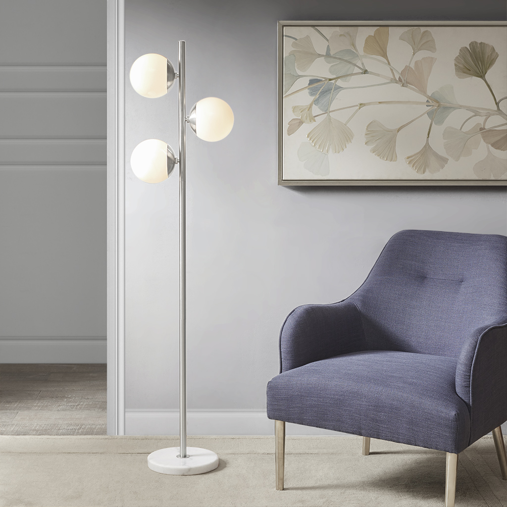 

Madison Park Signature - Holloway Floor Lamp - Silver - See below