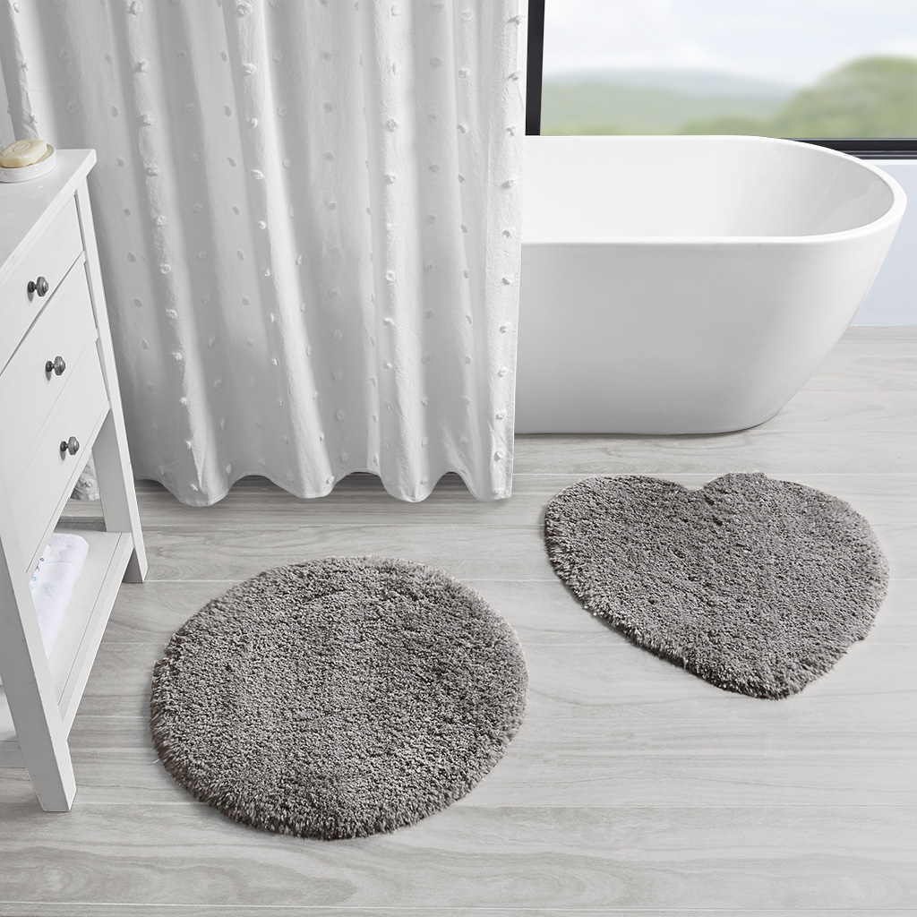 

510 Design - Emily Tufted Solid Rug 2 Piece Set - Grey - 26"R