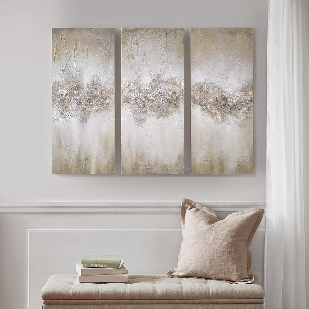 

Madison Park - Taupe Luminous Hand Painted Canvas - Taupe - See below