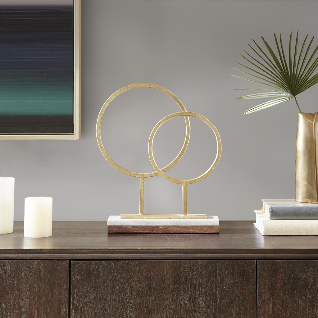 

Madison Park Signature - Francis Circle Round Ring Decor - Gold - Round