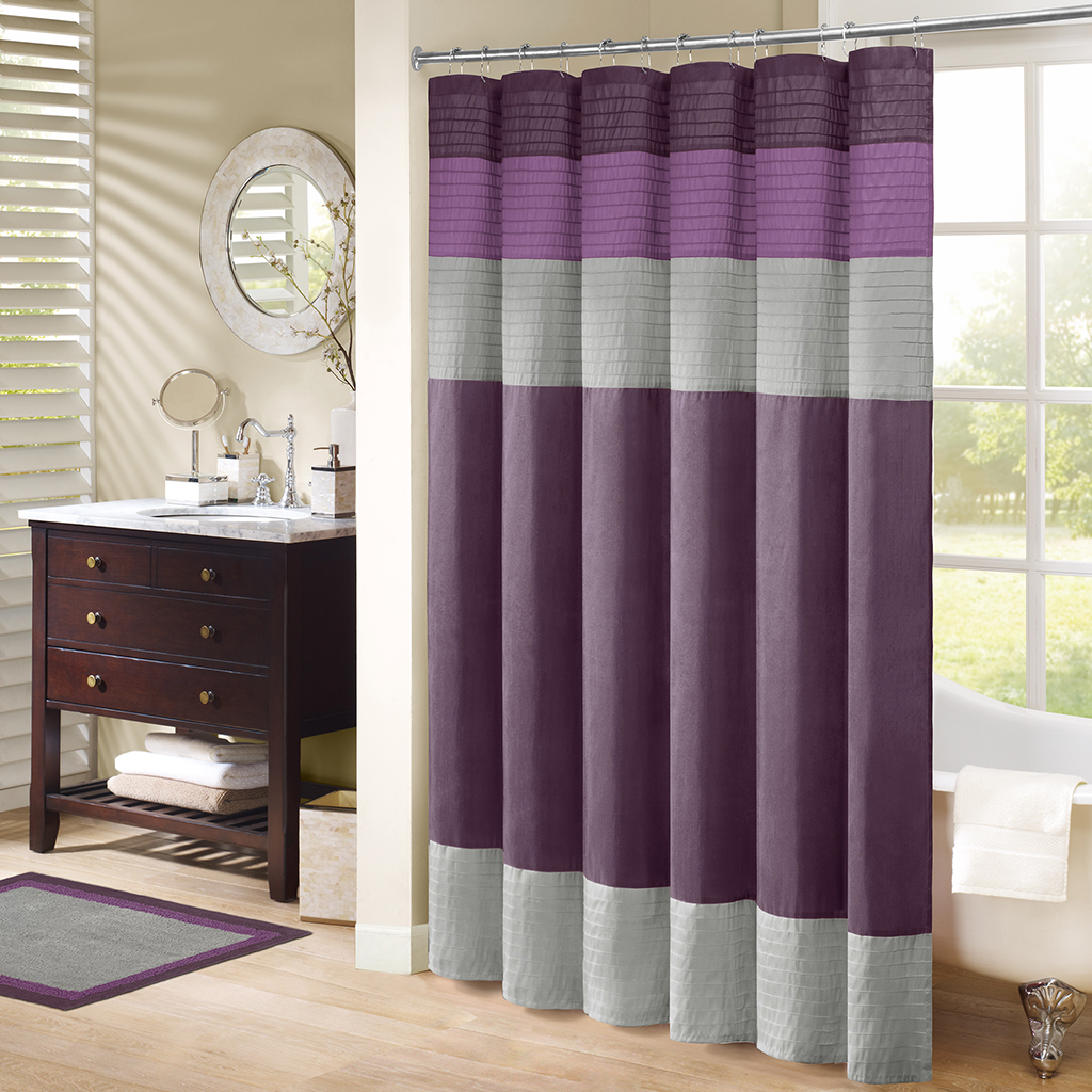 

Madison Park - Amherst Shower Curtain - Purple - 72x72