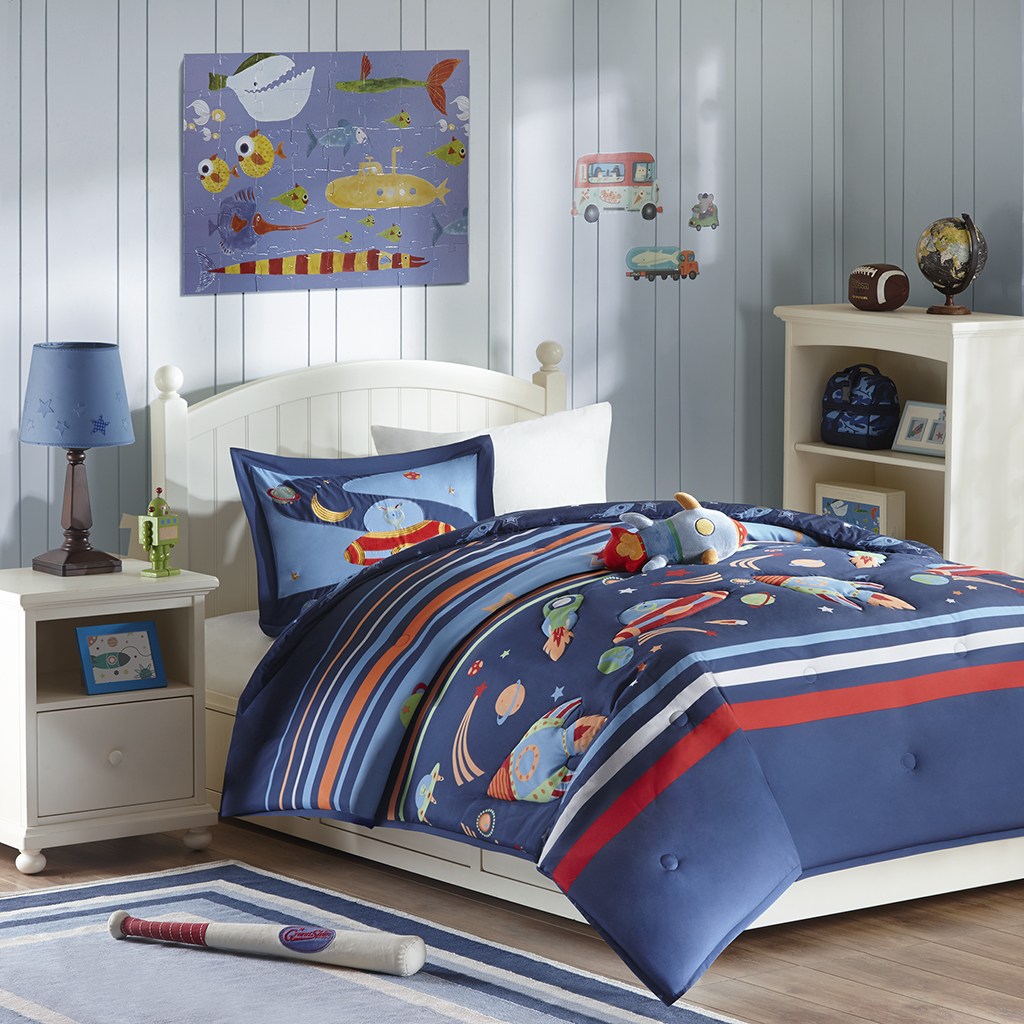 

Mi Zone Kids - Space Cadet Comforter Set - Blue - Full/Queen