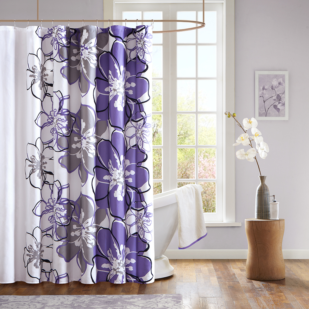 

Mi Zone - Allison Shower Curtain - Purple - 72x72