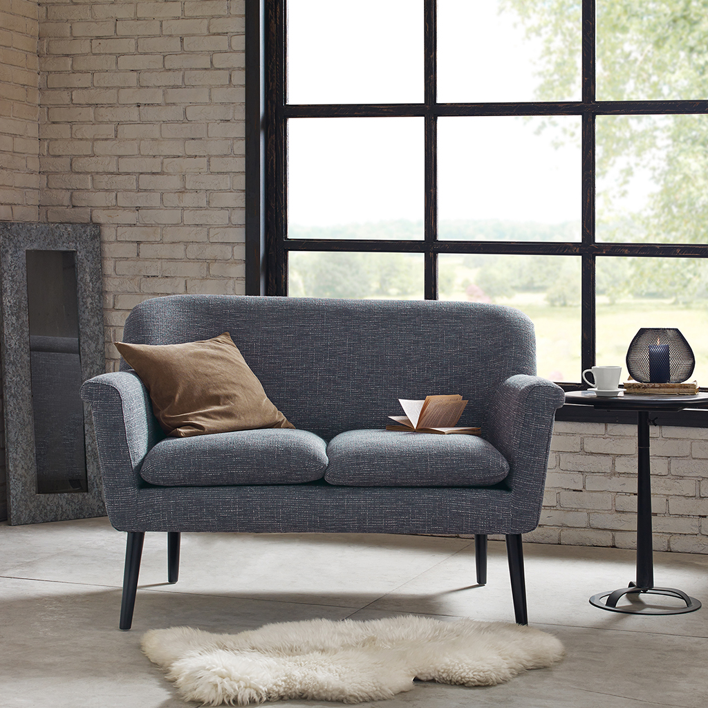 

Madison Park - Davenport Rolled Arm Settee - Charcoal - See below