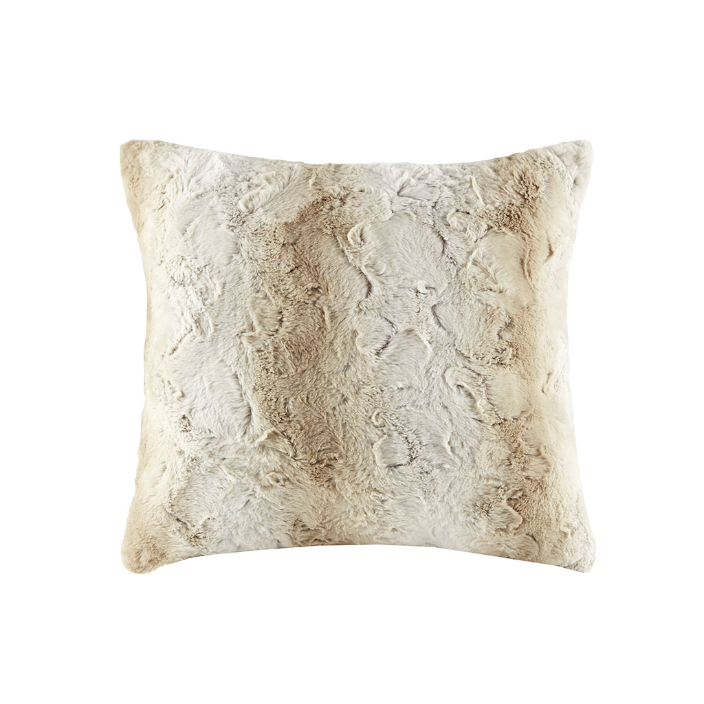 

Madison Park - Zuri Faux Fur Square Pillow - Sand - 20x20