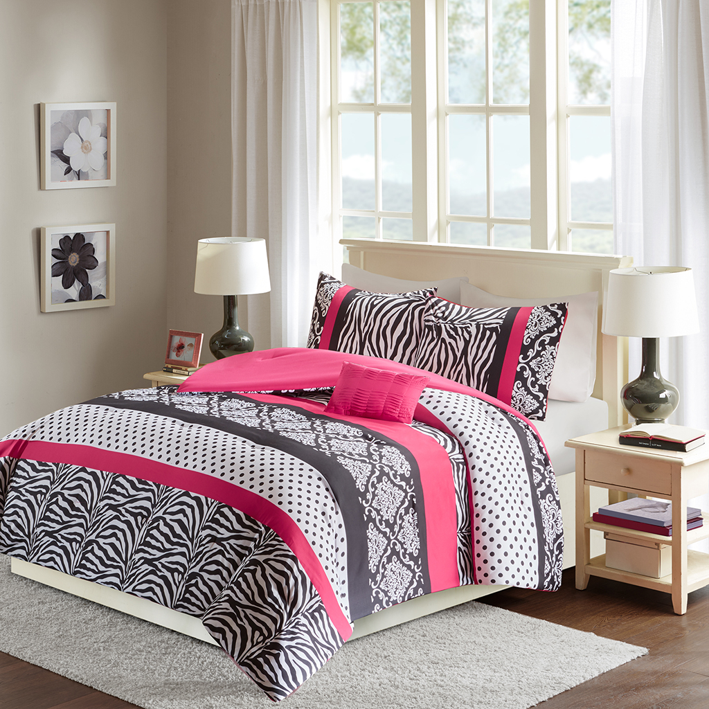 

Comfort Spaces - Sally Comforter Set - Pink - Twin/Twin XL