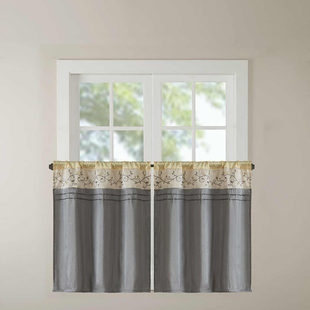 

Madison Park - Serene Embroidered Kitchen Tier Set - Yellow - 30x24