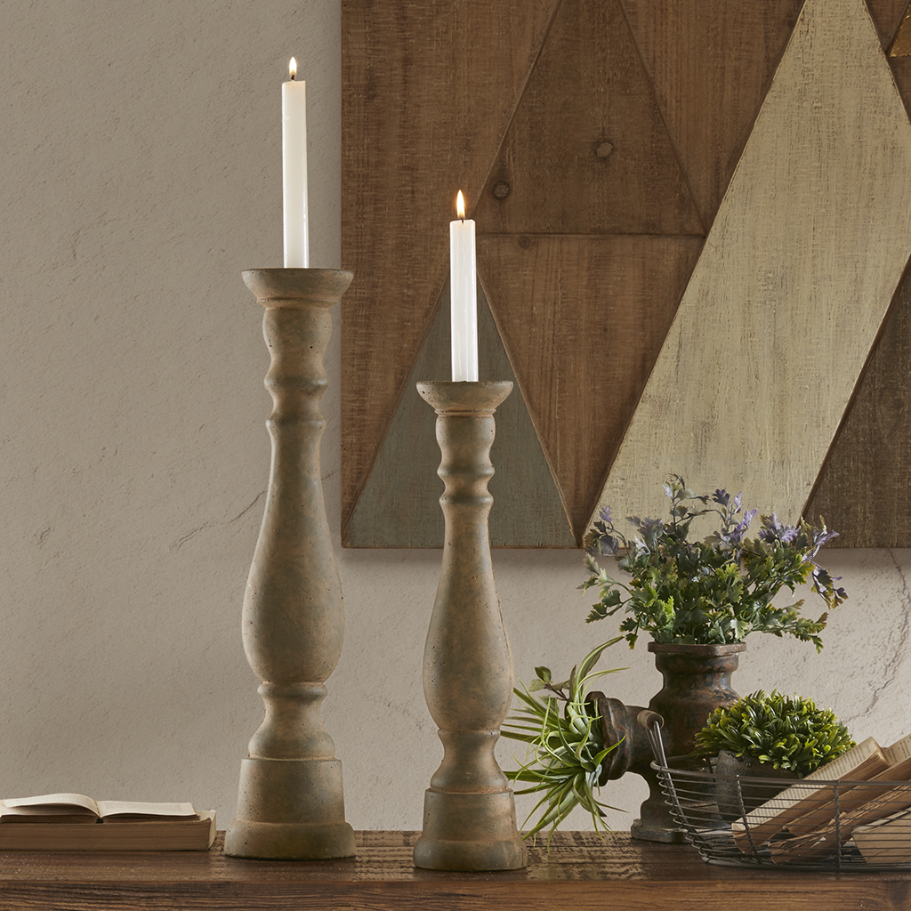 

INK+IVY - Nisa Candleholder - Antique Brown - Large