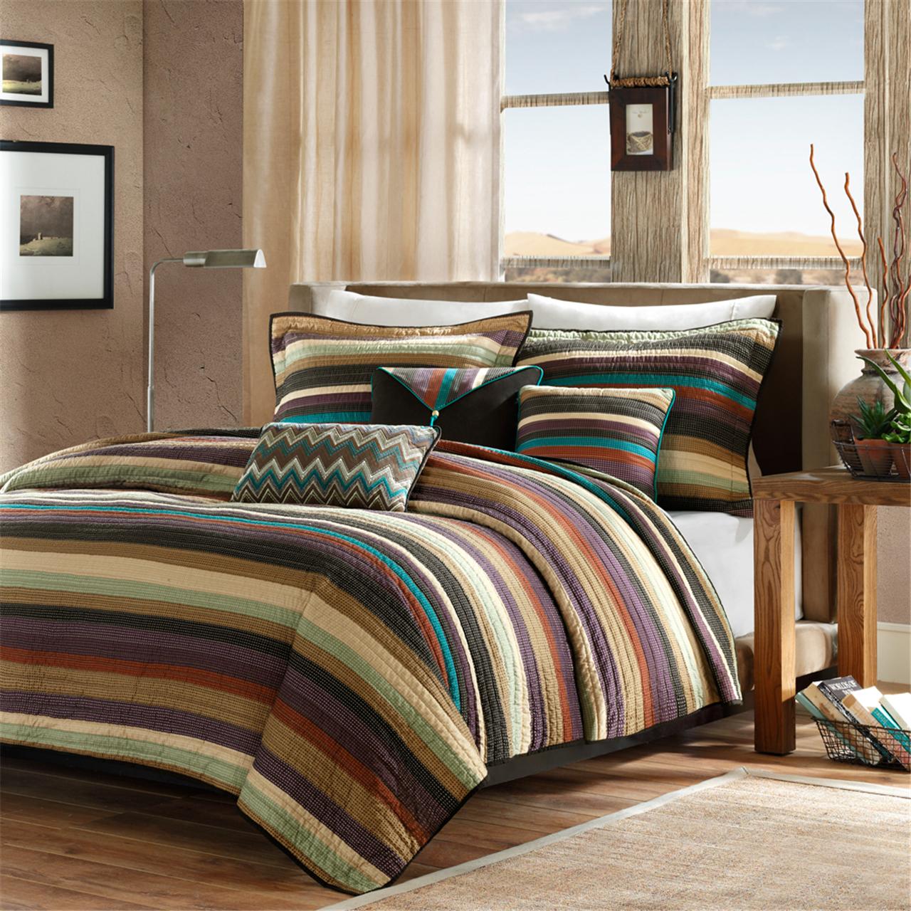 

Madison Park - Yosemite Reversible Coverlet Set - Multi - Twin/Twin XL