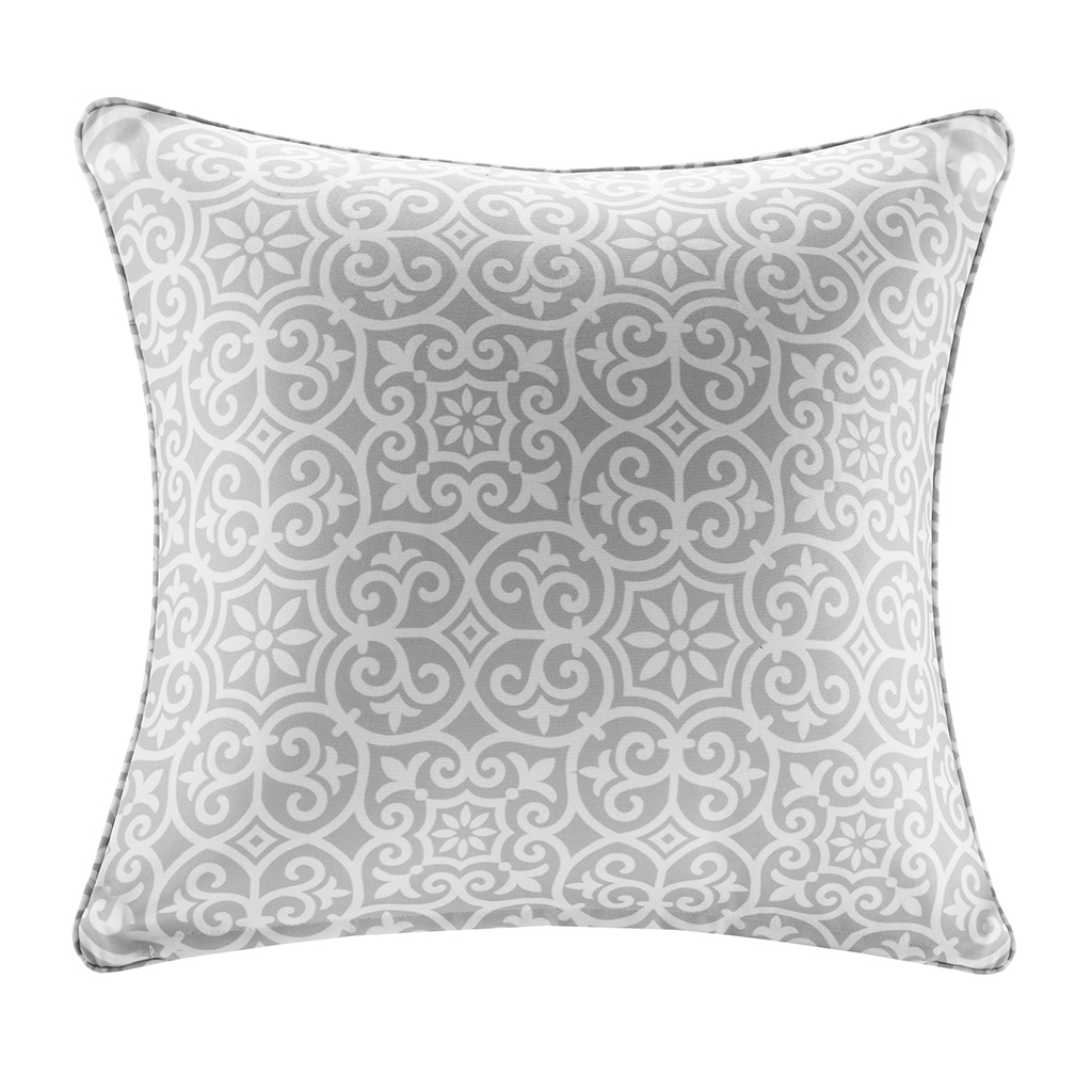 

Madison Park - Aptos Printed Fret 3M Scotchgard Outdoor Square Pillow - Grey - 20x20