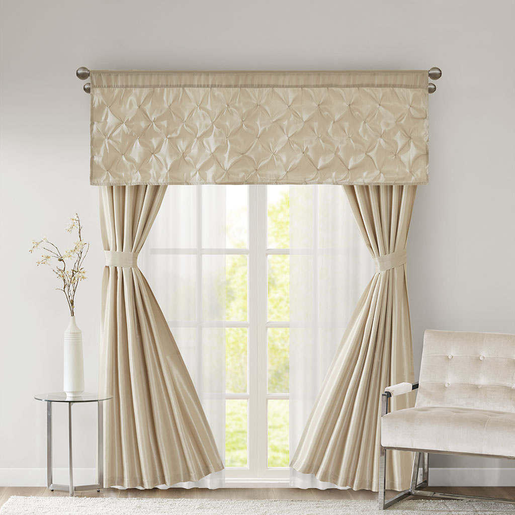 

510 Design - Vivian 7 Piece Window Set - Champagne - 50x84