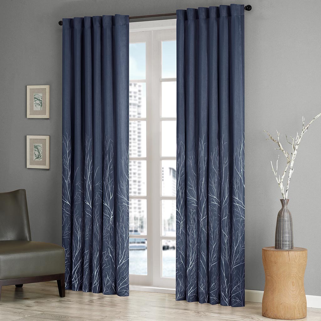 

Madison Park - Andora Window Panel - Navy - 95" Panel