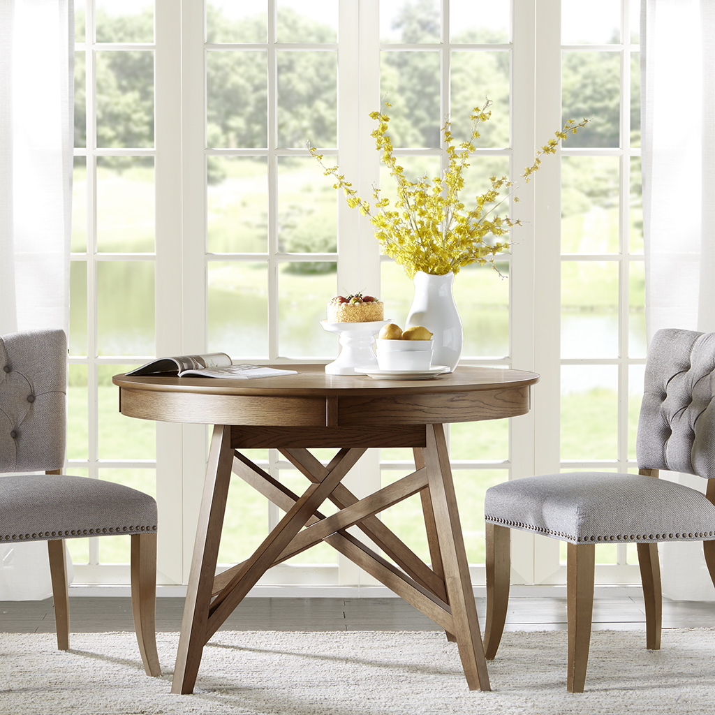 

Madison Park - Brennan Round Dining Table - Natural Oak - See below