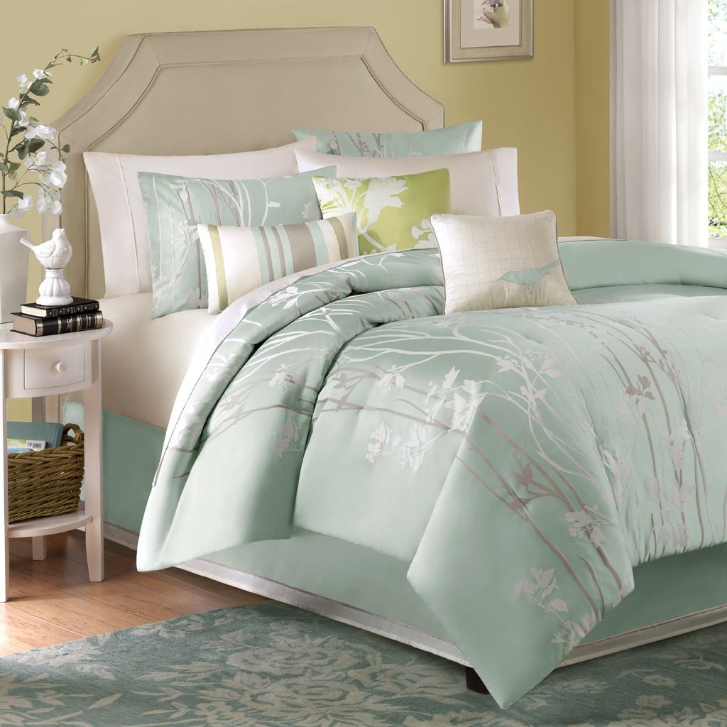 

Madison Park - Athena 7 Piece Comforter Set - Green - Cal King