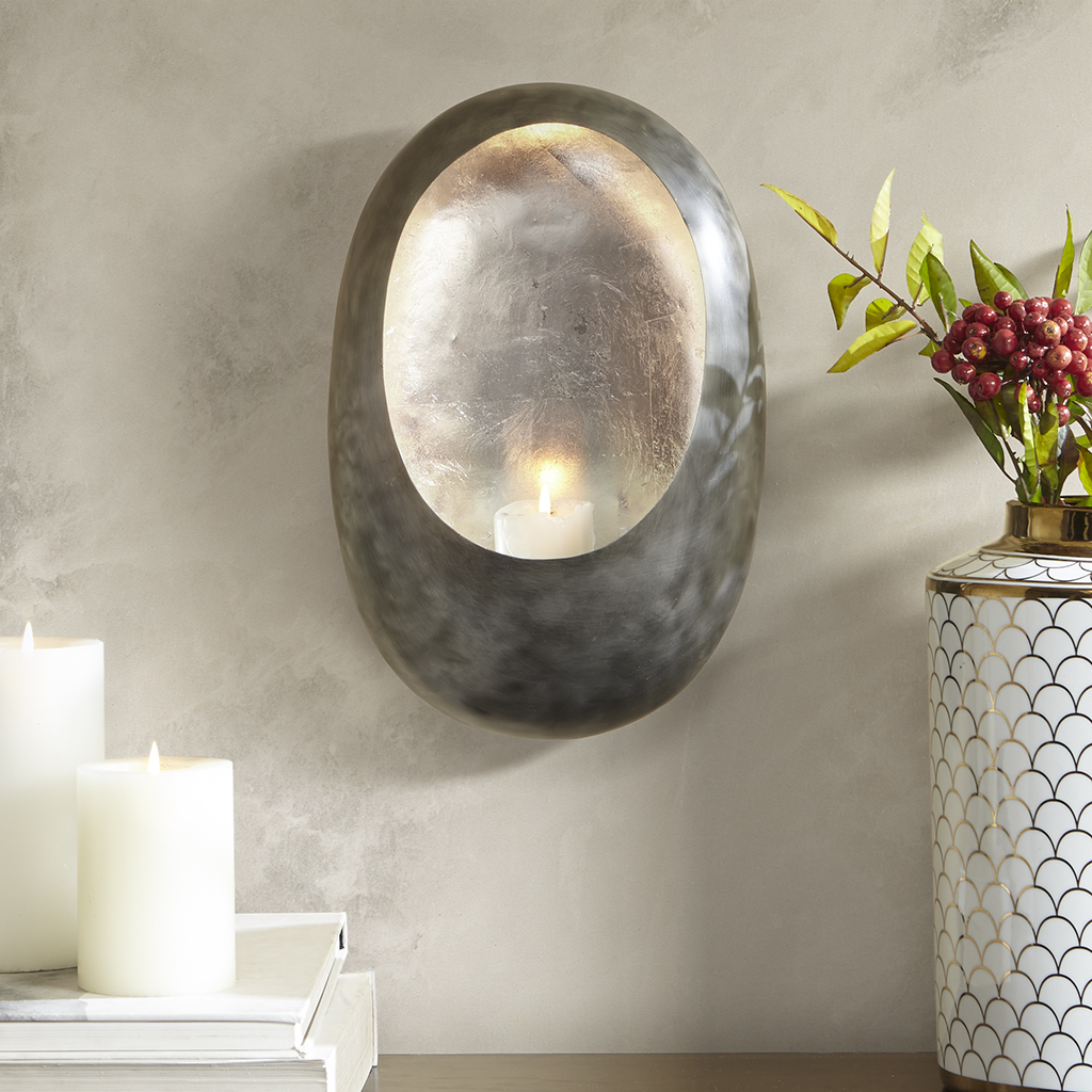 

Madison Park Signature - Ventura Tealight Holder - Silver - See below