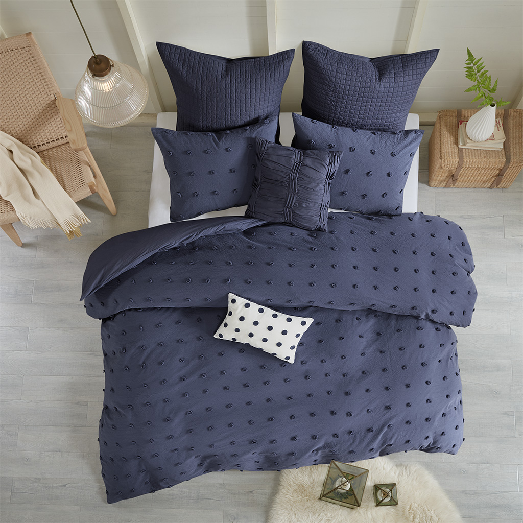 

Urban Habitat - Brooklyn Cotton Jacquard Duvet Cover Set - Indigo Blue - Twin/Twin XL