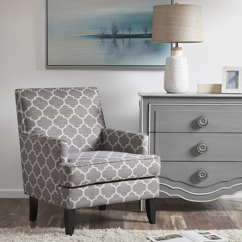 

Madison Park - Colton Track Arm Club Chair - Grey/White - See below