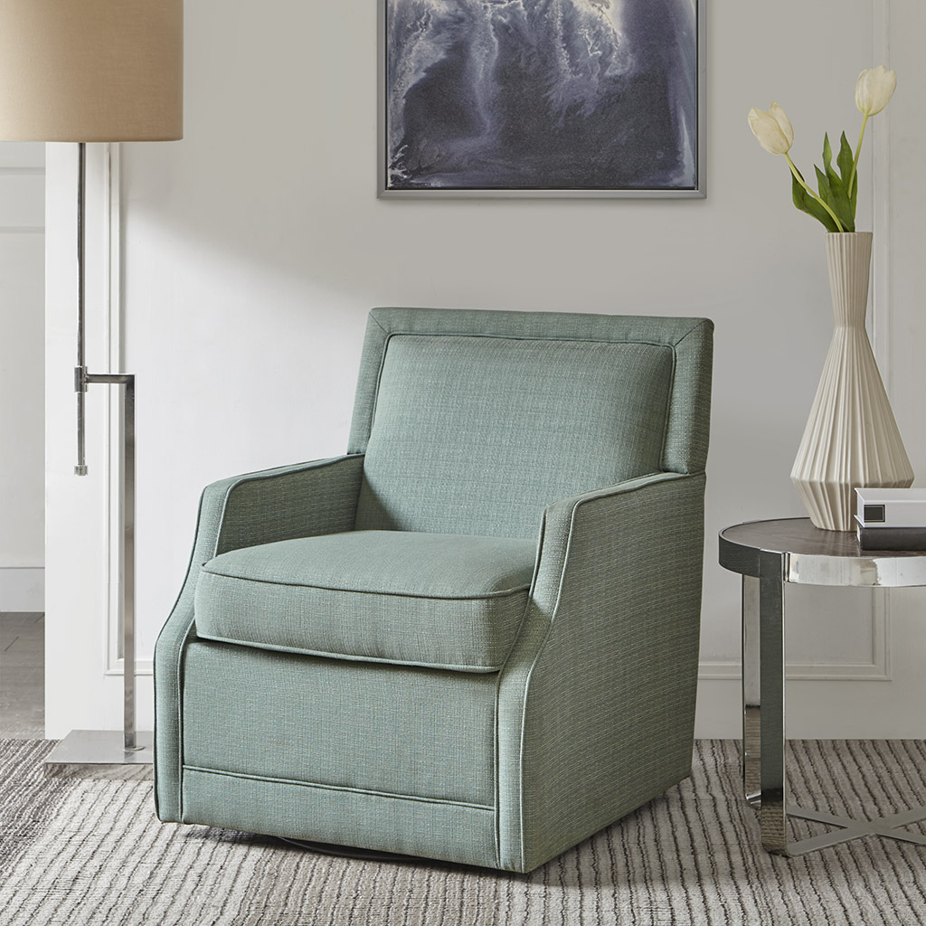 

Madison Park - Mackie Swivel Chair - Blue/Green - See below