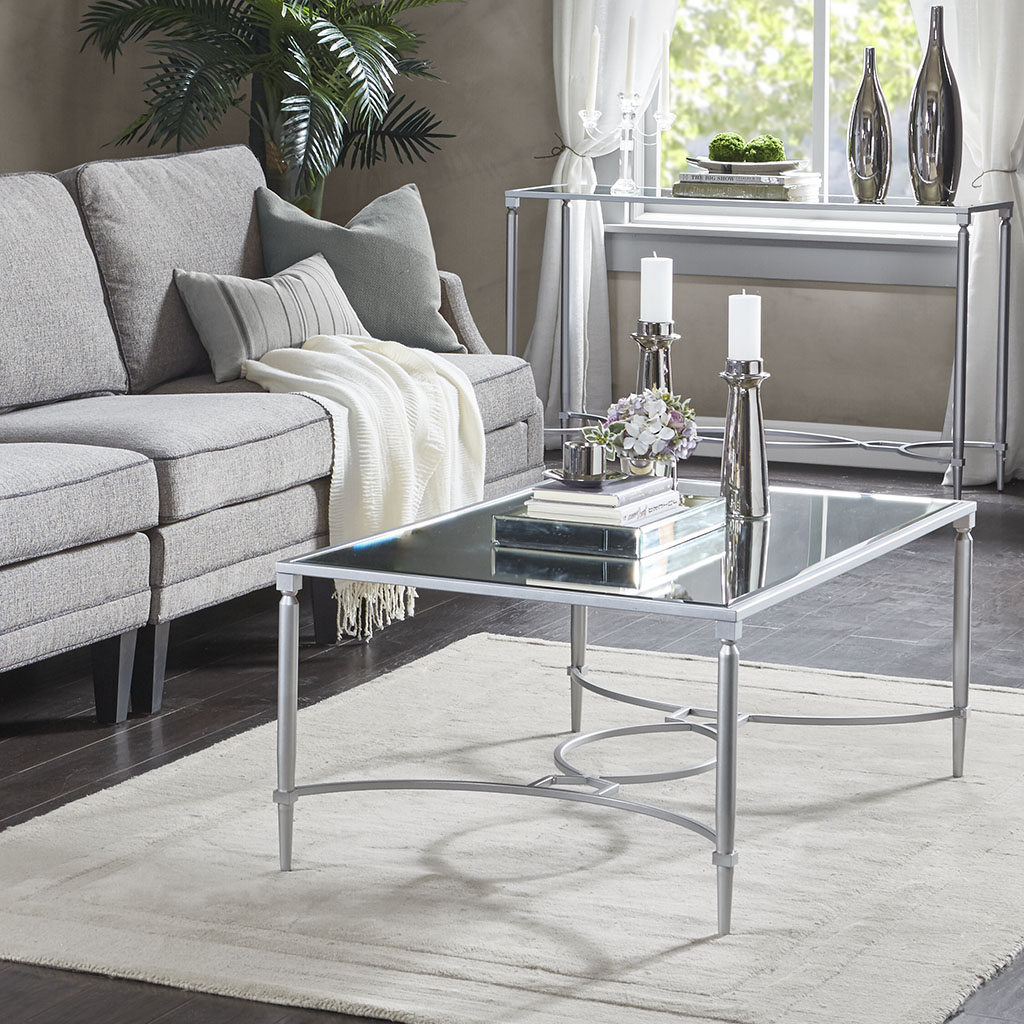 

Madison Park Signature - Turner Coffee Table - Silver - See below