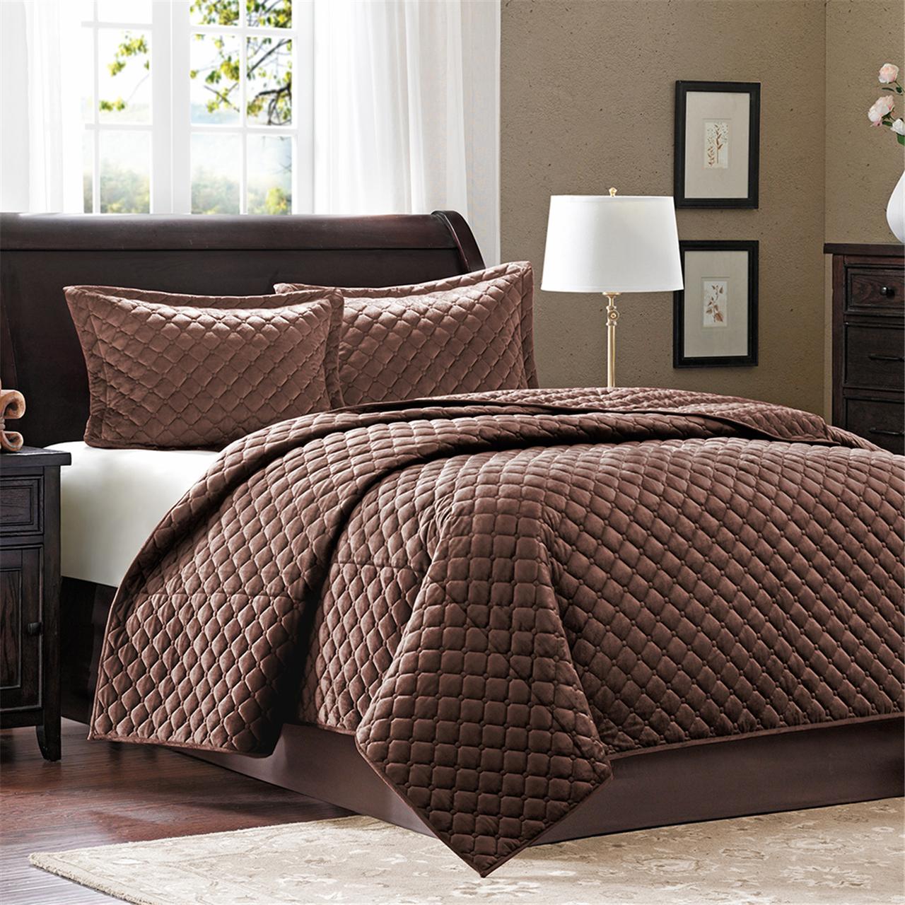 

Madison Park - Florence 3 Piece Coverlet Set - Chocolate - King