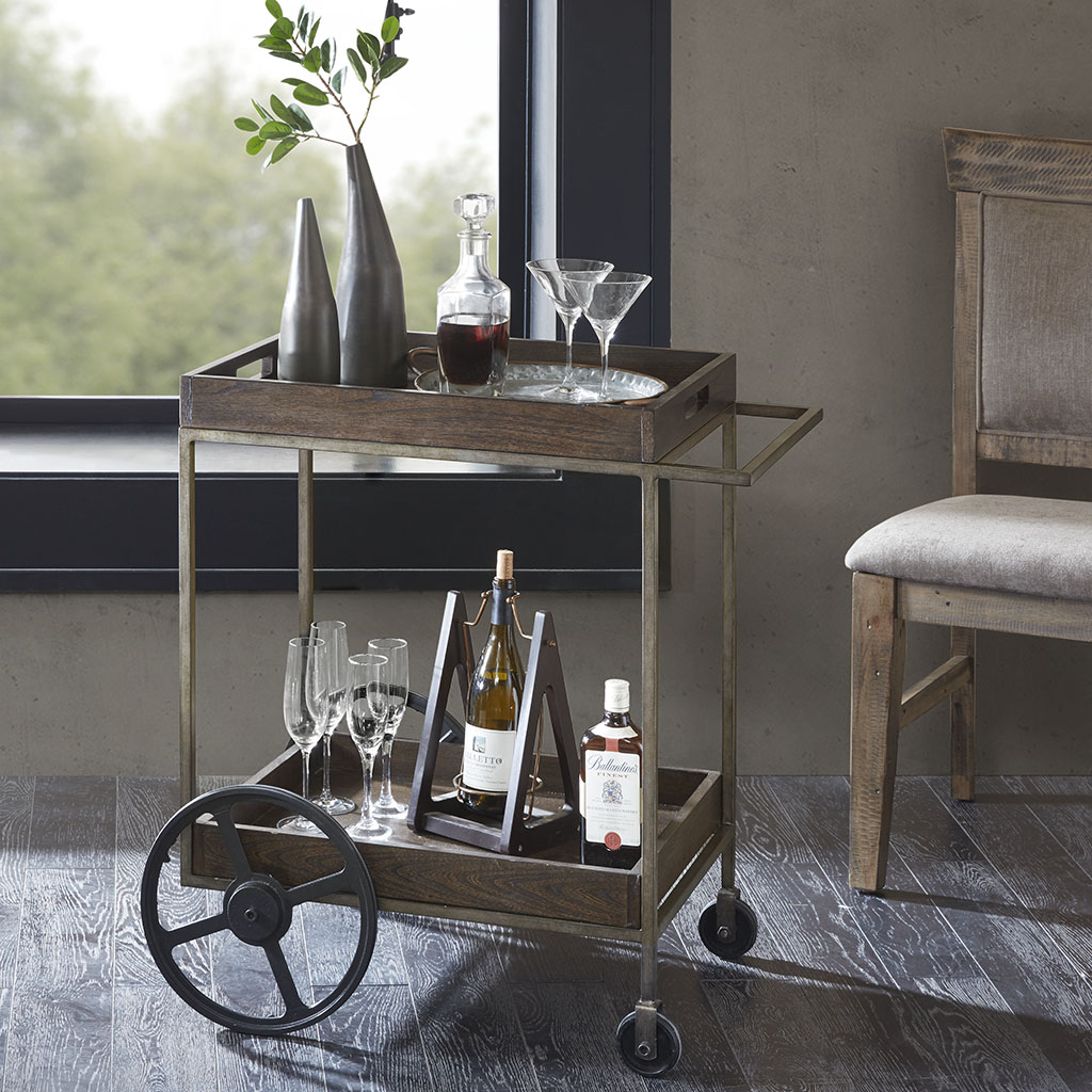 

INK+IVY - Hollister Bar Cart - Brown - See below