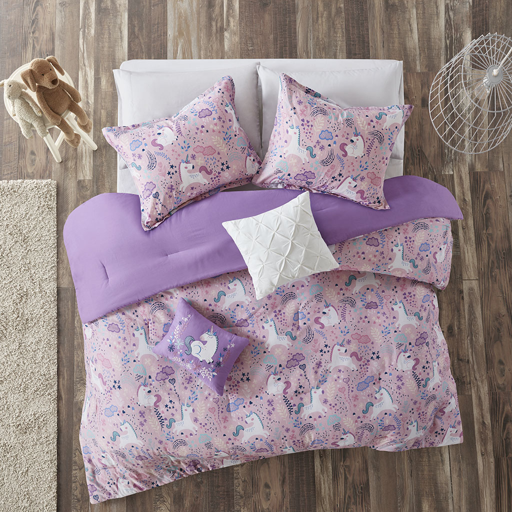 

Urban Habitat Kids - Lola Cotton Printed Comforter Set - Pink - Twin
