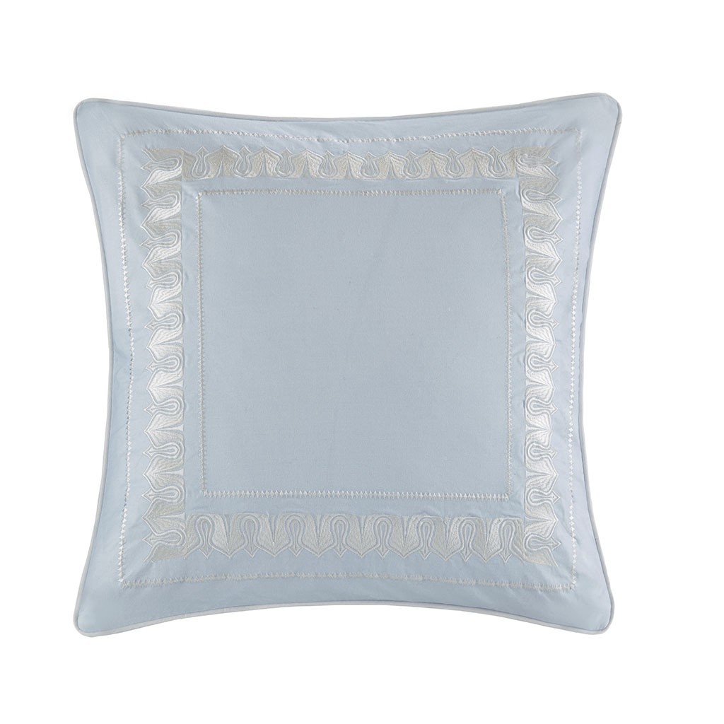 

Echo Design - Ravi Embroidered Cotton Euro Sham - Blue - 26x26