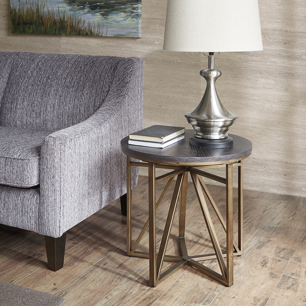 

Madison Park - Madison End Table - Antique Bronze - See below