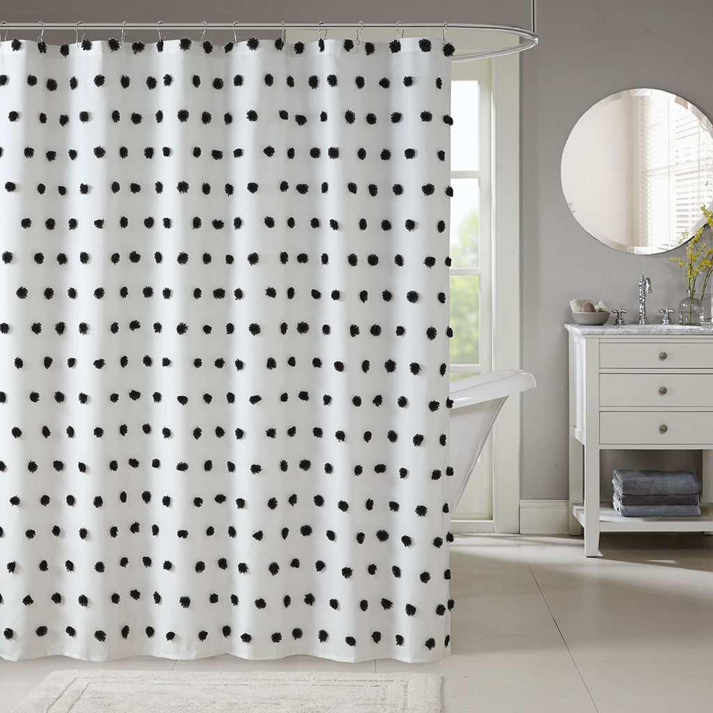

Madison Park - Sophie Shower Curtain - Black - 72x72