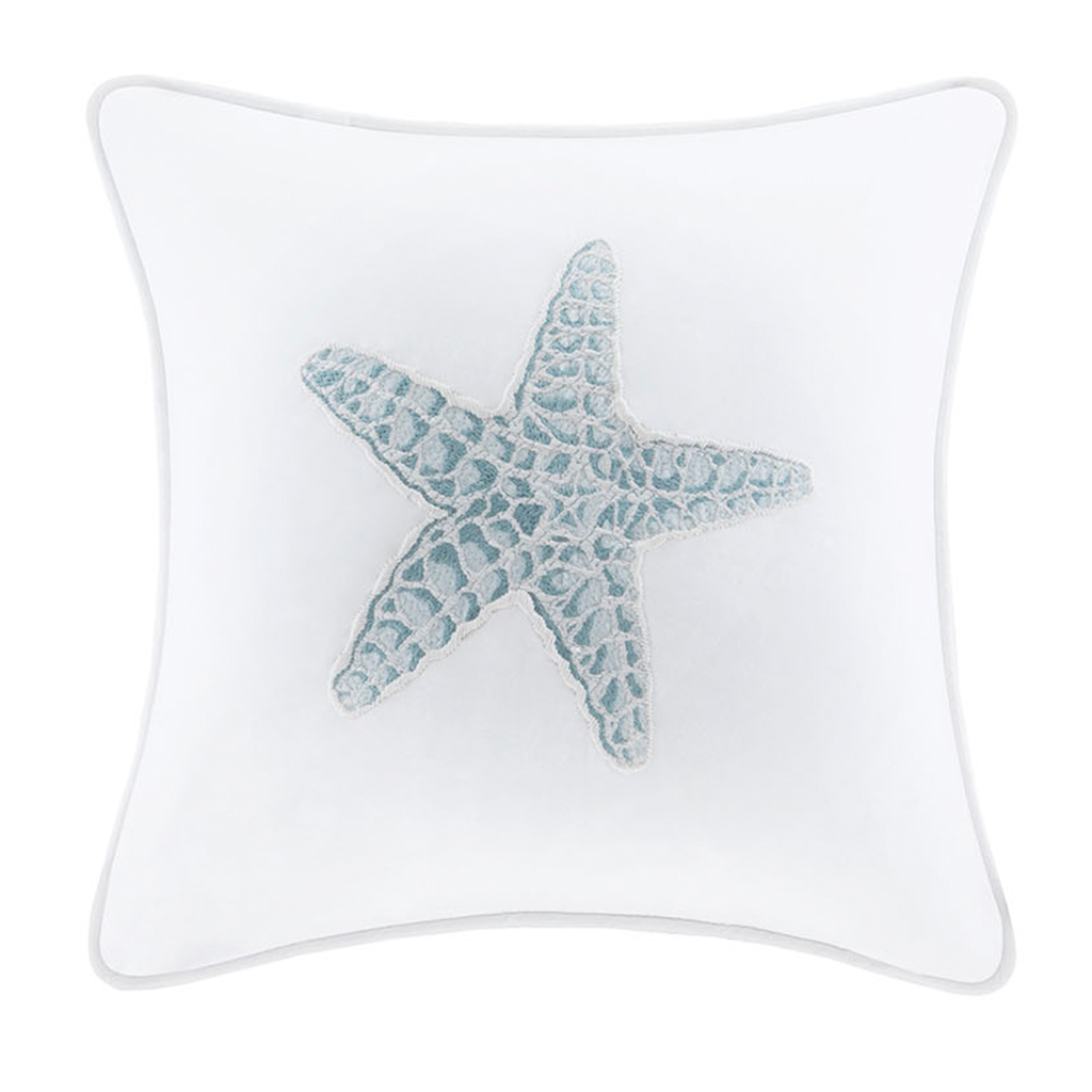 

Harbor House - Maya Bay Square Pillow - White - 16x16''