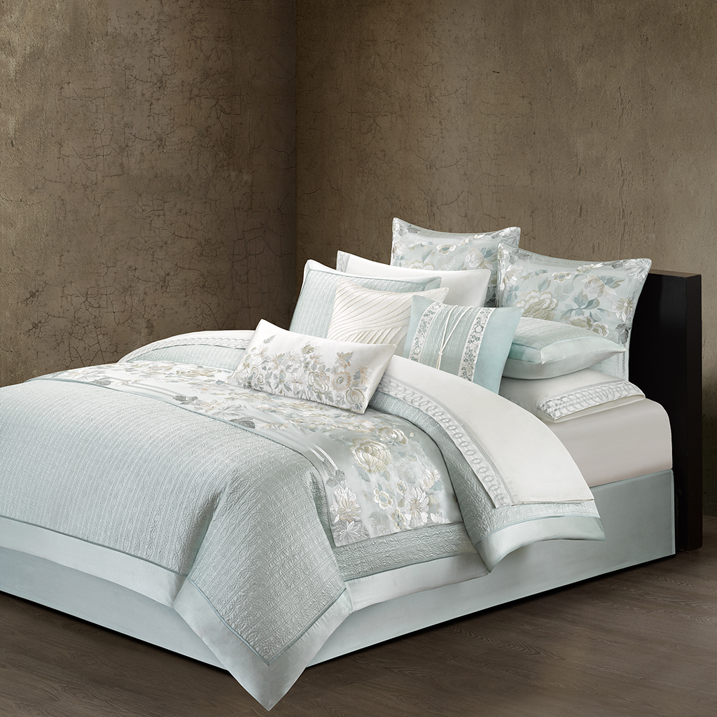 

Natori - Canton Duvet Cover - Aqua - Queen