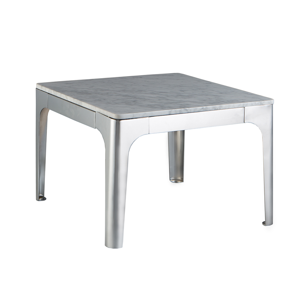 

INK+IVY - Carerra End Table with Marble Top - Silver - See below