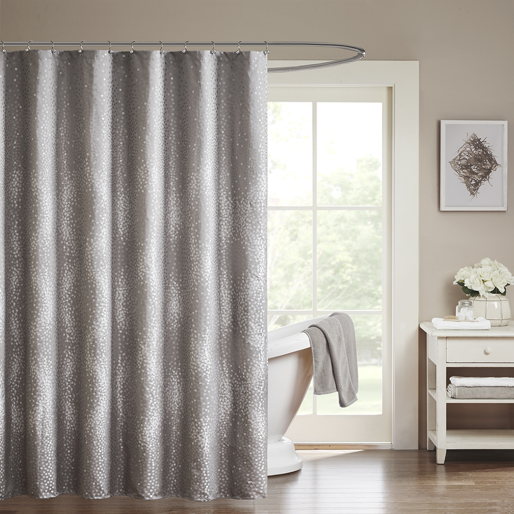 

Madison Park - Quinn Shower Curtain - Grey - 72x72