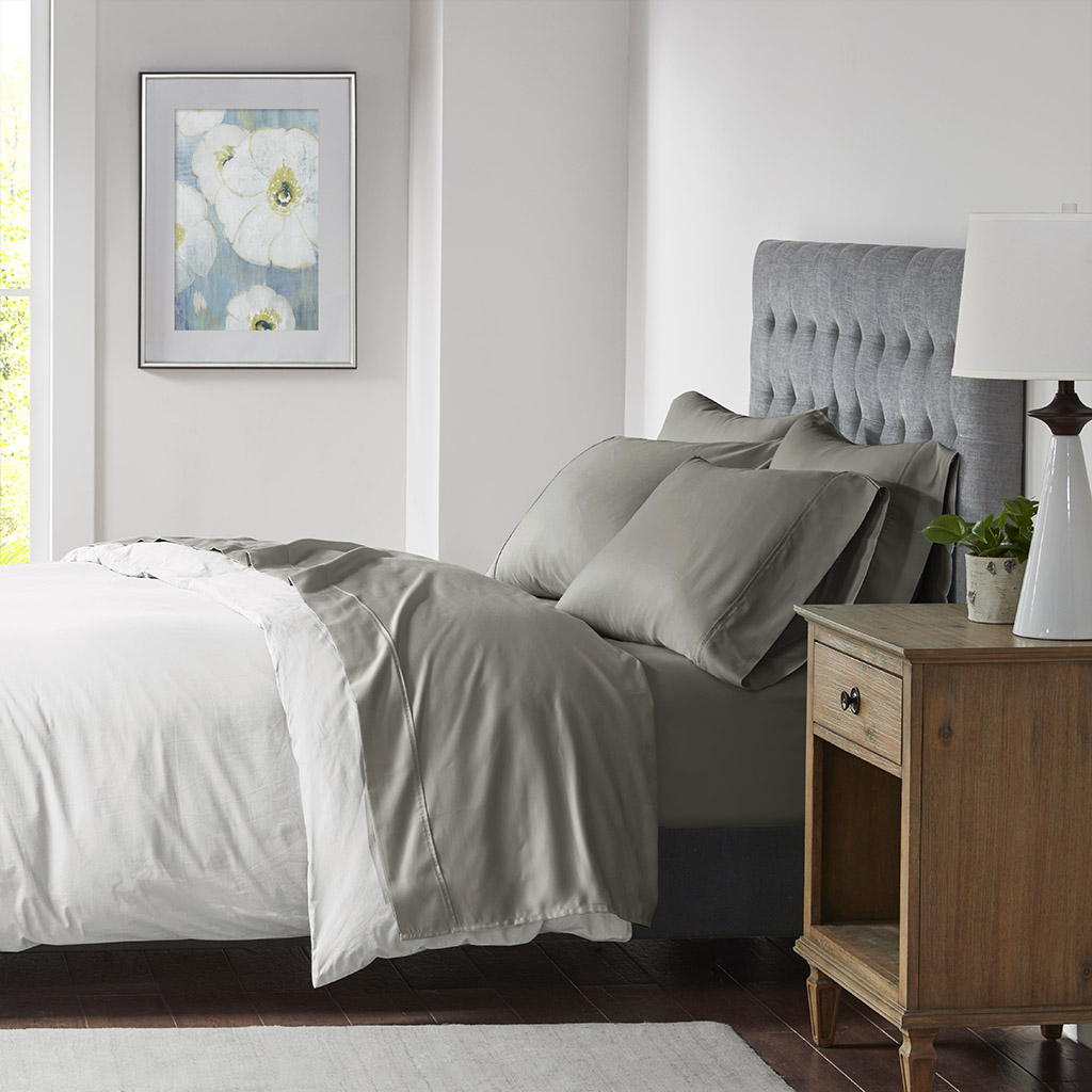 

Madison Park - 2000 Thread Count Cotton Rich 6-Piece Sheet Set - Grey - Cal King