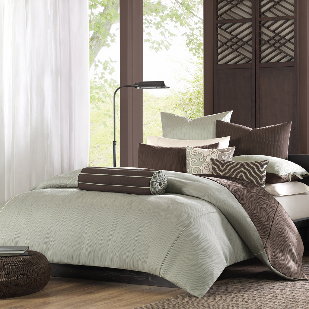 

Tao - Reflection Duvet Cover - Green - Full/Queen
