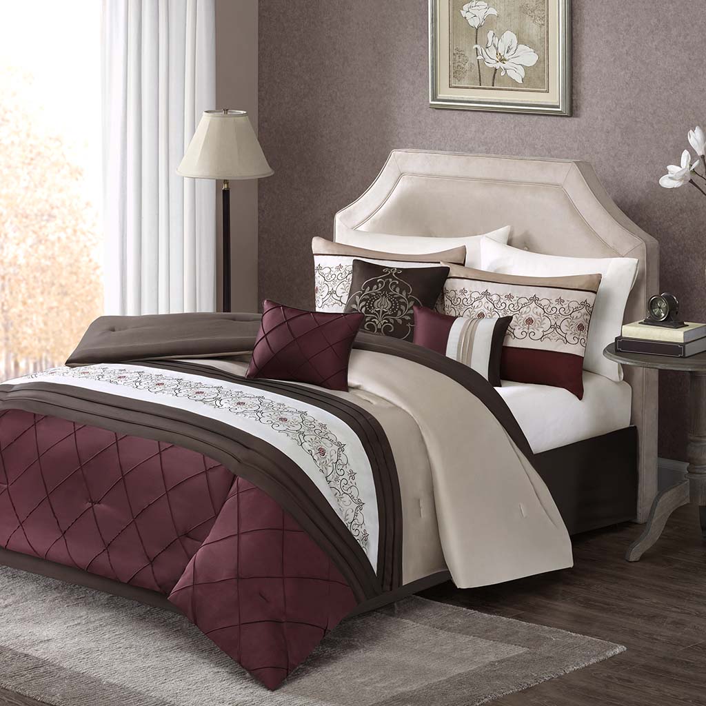 

Madison Park - Jacqueline 7 Piece Comforter Set - Multi - King