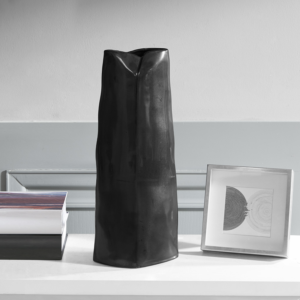 

Madison Park Signature - Ramsay Ceramic Vase - Grey - See below