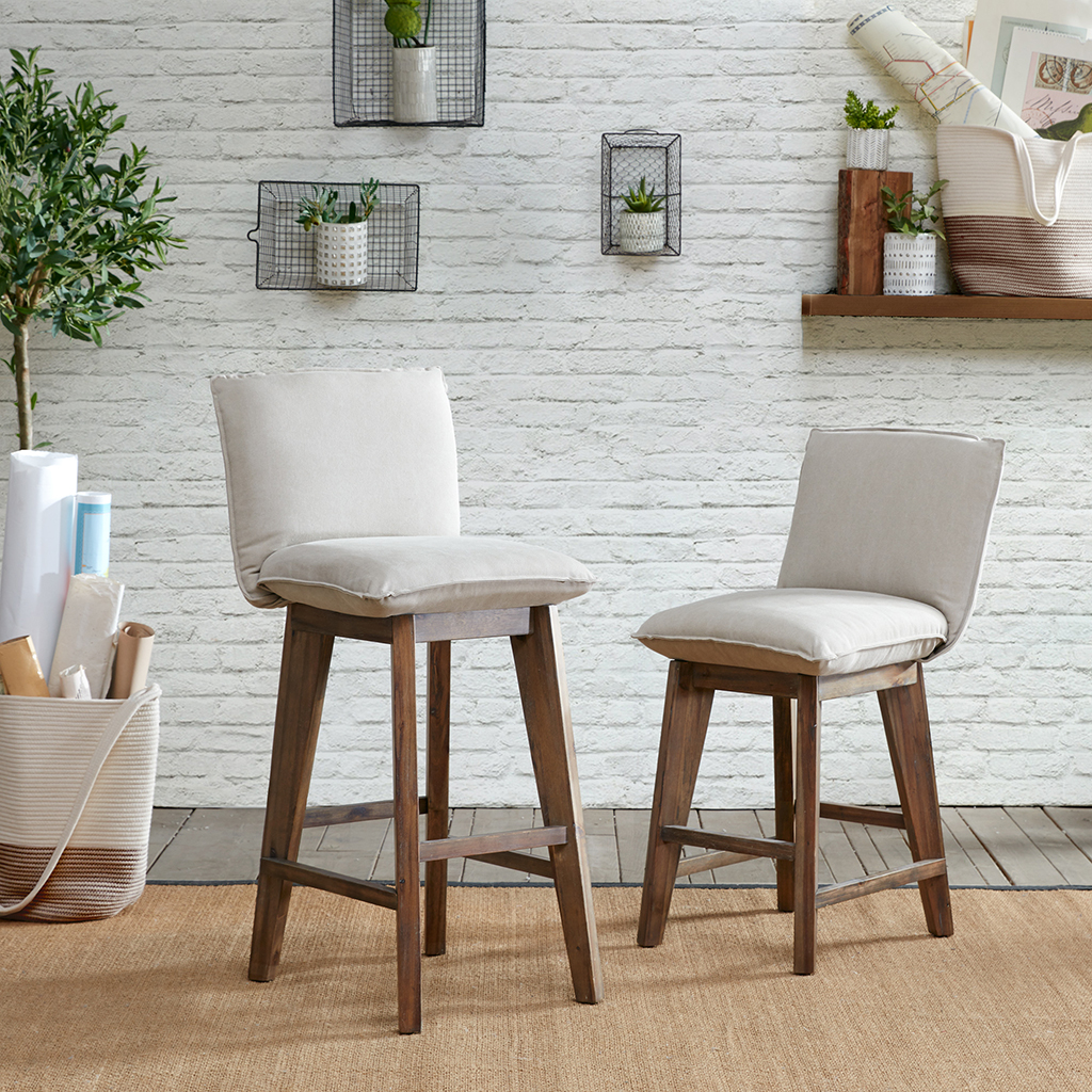 

INK+IVY - Kendall 30" Barstool - Tan/Light Grey - See below