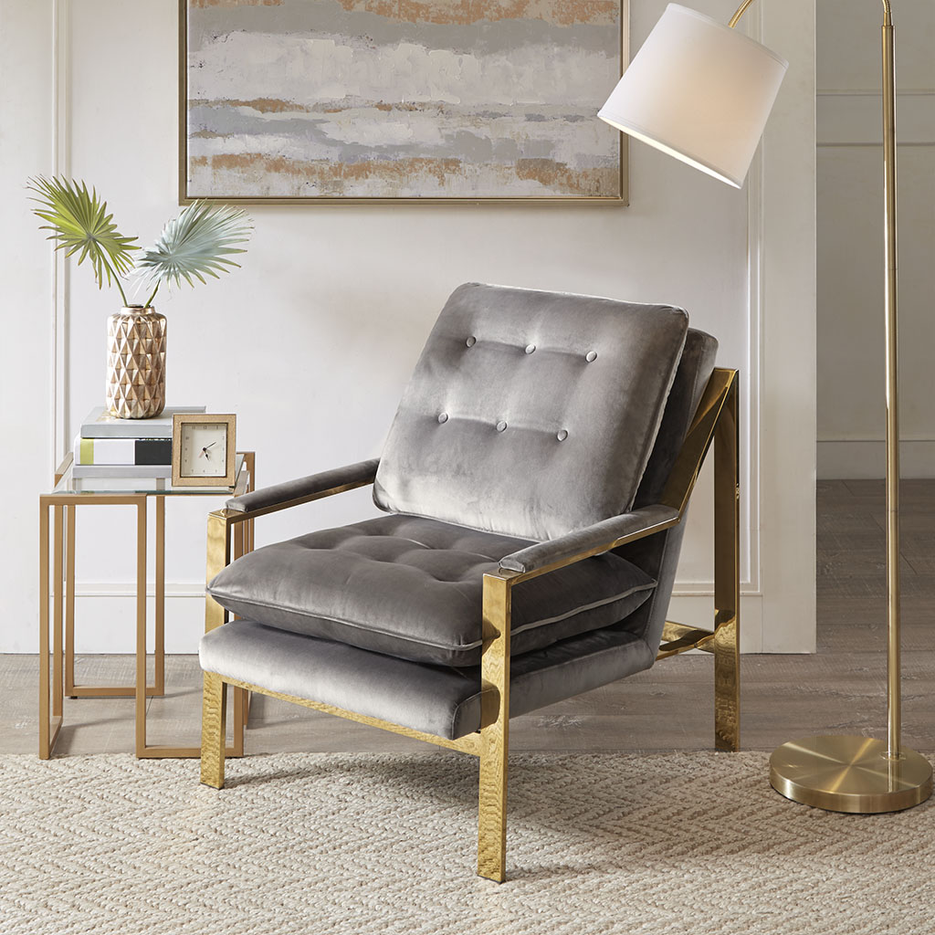 

Madison Park - Stefka Accent Armchair - Grey - See below