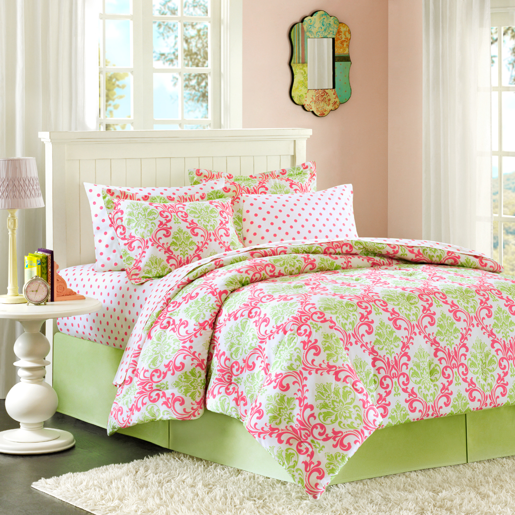 

Mi Zone - Lila Comforter Mini Set - Green - Queen