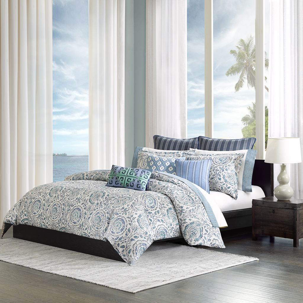 

Echo Design - Kamala Duvet Cover Mini Set - Blue - Full/Queen