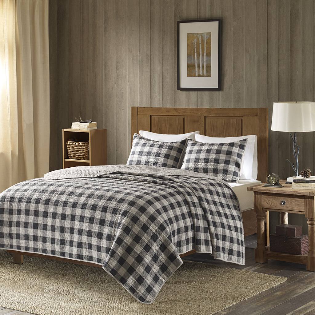 

Woolrich - Check Oversized Quilt Mini Set - Gray - Full/Queen